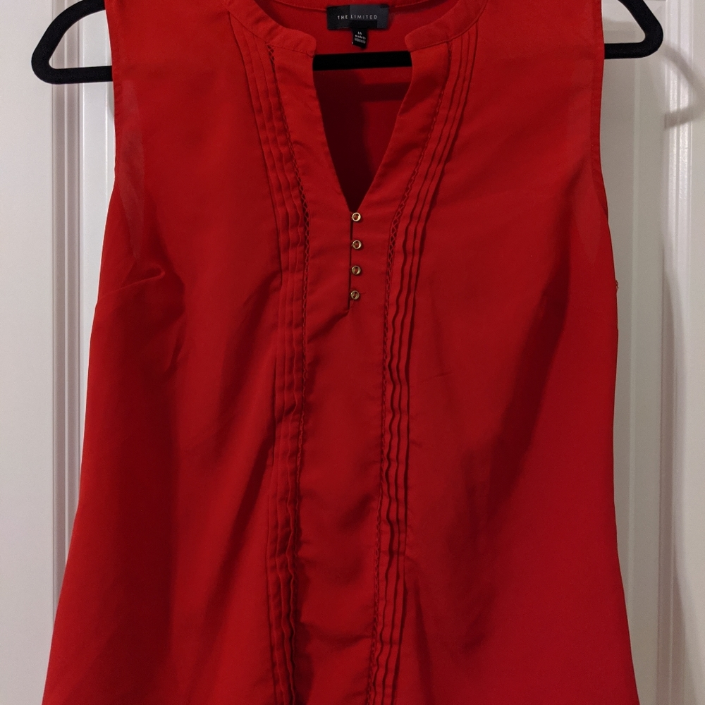 The Limited Sleeveless Red Top